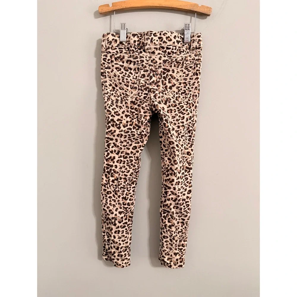 The Childrens Place Leopard Jeggings Girls 6 Brown Animal Print Stretch Skinny‎